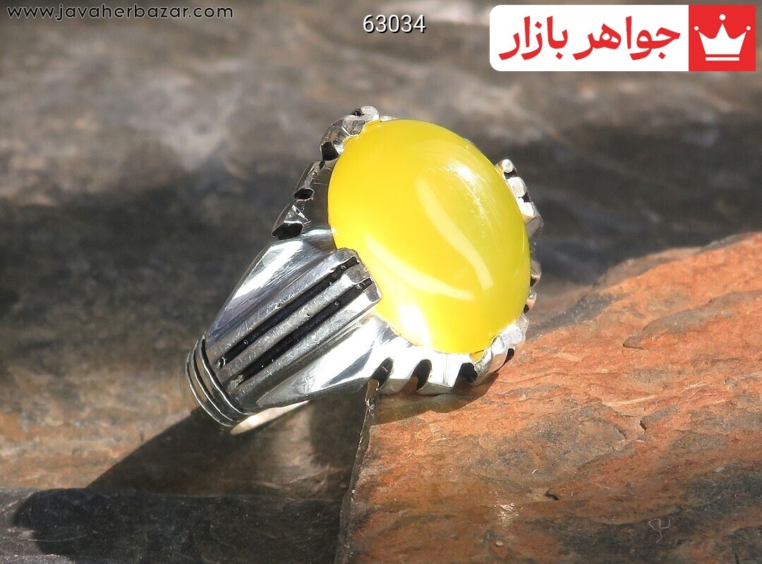 انگشتر نقره عقیق مردانه [شرف الشمس]